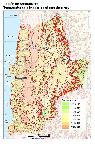 Mapa de isotermas