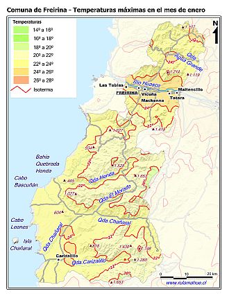 Mapa de isotermas