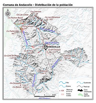 Mapa de la distribución de la población