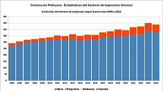Número de empresas entre 2005 y 2024