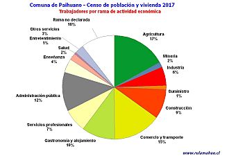 Número de trabajadores por rama de actividad en el año 2017