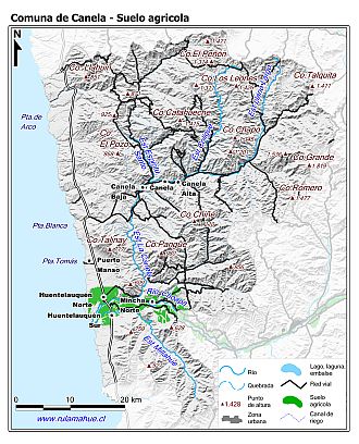 Mapa de la distribución de los suelos con aptitud agrícola