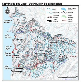 Mapa de la distribución de la población