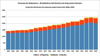 Número de empresas entre 2005 y 2024