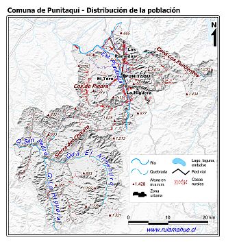 Mapa de la distribución de la población