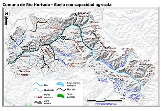 Mapa de la distribución de los suelos con aptitud agrícola