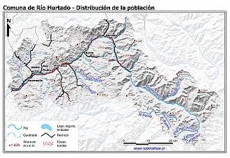 Mapa de la distribución de la población