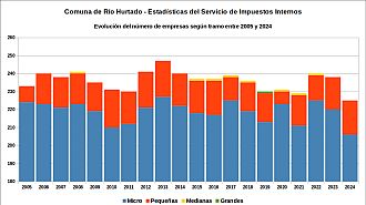 Número de empresas entre 2005 y 2024