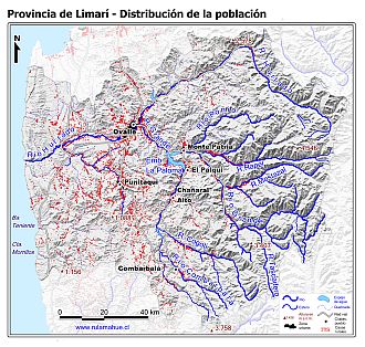 Mapa de la distribución de la población
