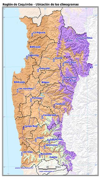 Mapa ubicación climogramas