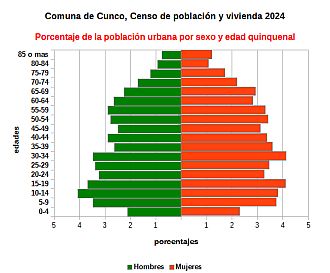 Piramide de edades de la población urbana