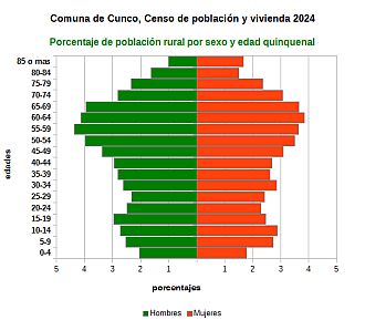 Piramide de edades de la población rural
