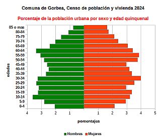 Piramide de edades de la población urbana