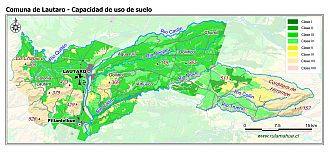 Mapa de la distribución de la capacidad de uso de los suelos