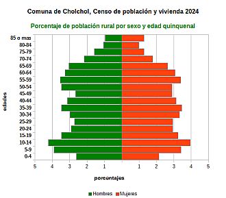 Piramide de edades de la población rural
