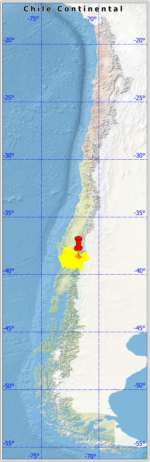 ubicación de la comuna de Curacautín