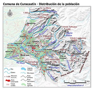 Mapa de la distribución de la población