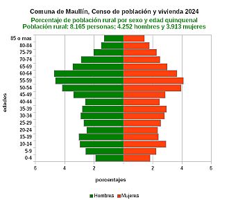 Gráfico de pirámide de edades de la población rural