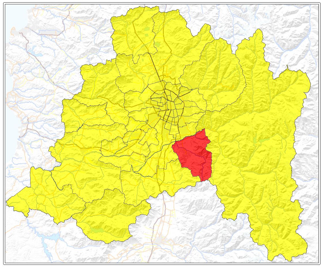 ubicación de la comuna de Pirque