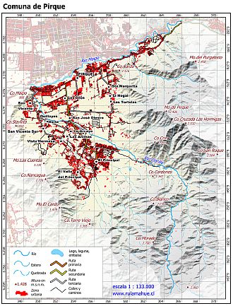 mapa base de la comuna con fondo blanco sombreado