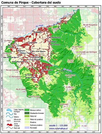 mapa de la cobertura del suelo
