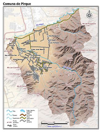 mapa base de la comuna con fondo coloreado