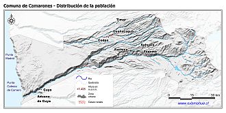 Mapa de la distribución de la población