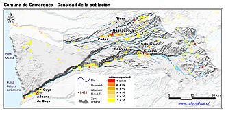 Mapa de la densidad de la población