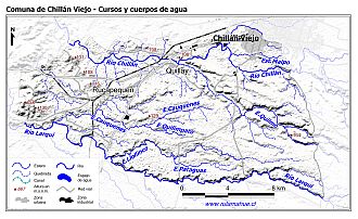 Mapa de la hidrografía de la comuna